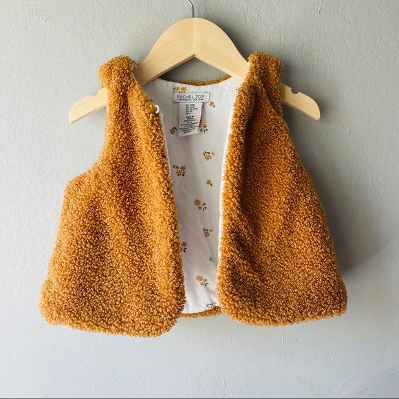 Rachel Zoe Other - Rachel Zoe Girls Carmel Brown Textured Teddy Vest